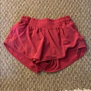 Red lulu lemon shorts